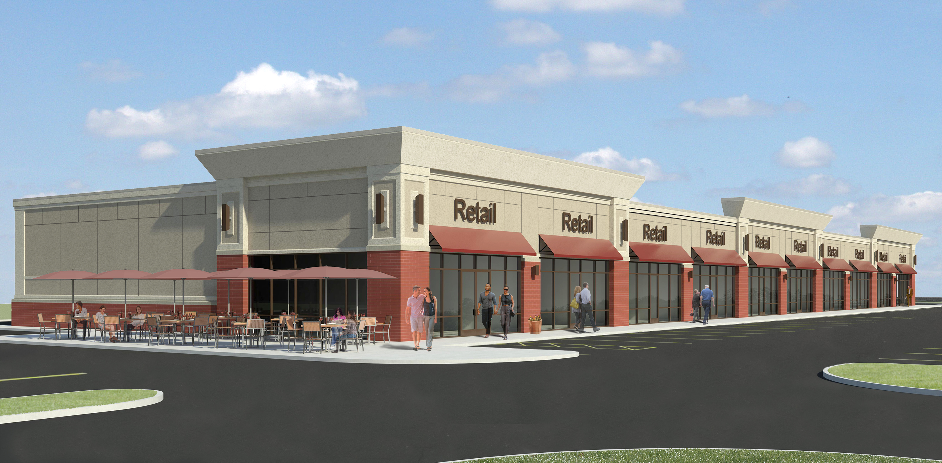 Strip Mall Rendering